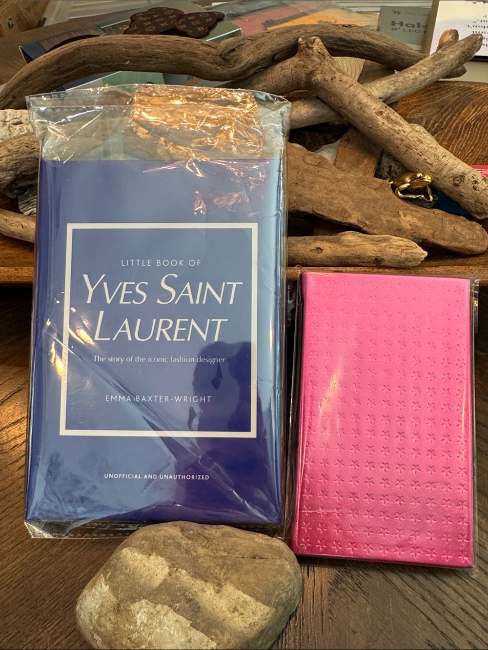 Yves Saint Laurent Blue Hardcover and Fashion Notebook
